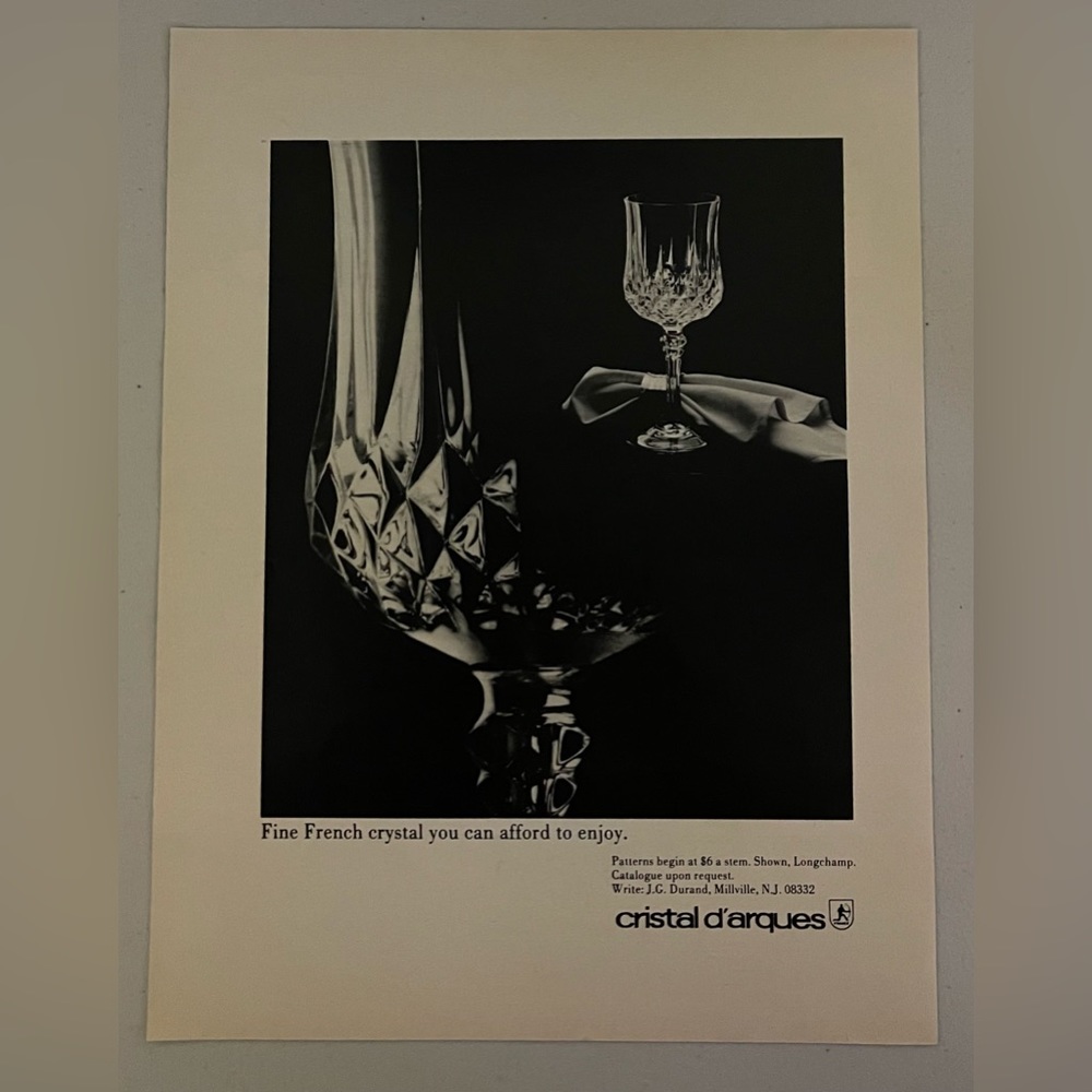 Cristal d'arques 1981 Advertisement